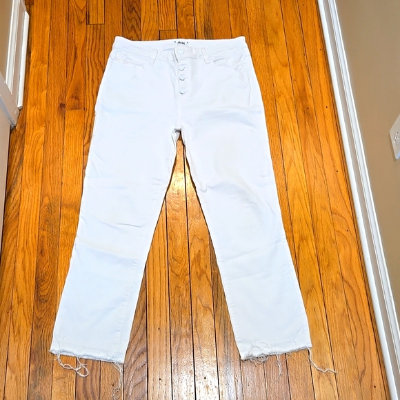 PAIGE ▪︎ Women's Cindy Crop, Raw Hem in White, Size 31, Like New - Picture 5 of 15